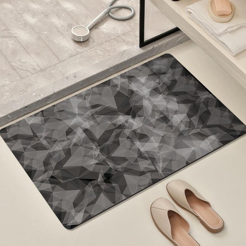 Water-absorbing and Quickdrying Diatom Mud Bathroom Floor Mat Drywet Separation Antislip Wearresistant Foot Mat Toilet Entry Water Control Special Mat