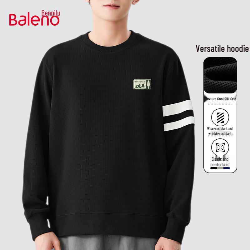 

Baleno Men s Vintage Color Block Stripe Round Neck Sweatshirt 3XL