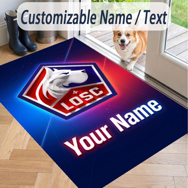 Custom Text Printed Rug LOSC Lille Non Slip Floor Carpet For Home Room Decor