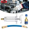 Auto 30 ml 1 oz A/C Öl/Farbstoff Injektor mit Niederdruck-Schnellkupplungsadapter 1/4 Klimaanlage Automobil Öler Injektionsspritze