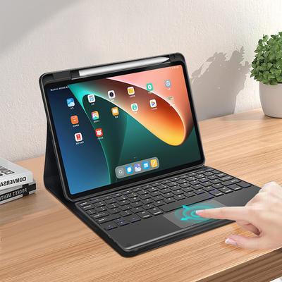 Xiaomi Mi Pad 5 Pro için Bluetooth Klavye Kılıf Xiaomi Pad 6Pro Redmi Pad SE 10.6 için Flip Case Tablet Kapak Kablosuz Bluetooth Klavye Deri Kılıf