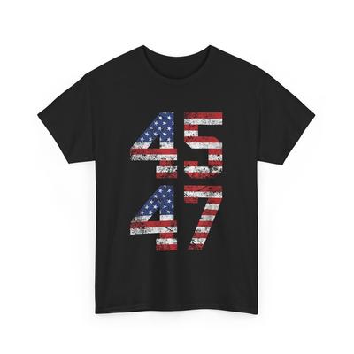 Trump 2025 47 Vintage American Flag Retro 45 - 47 Trump 2025 T-Shirt Unisex T-Shirt