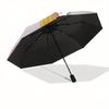 Princess Aurora, Sleeping Beauty Automatic Opening and Closing Umbrella - 8 Ribs Portable Folding Umbrella with Plastic Handle, Suitable for