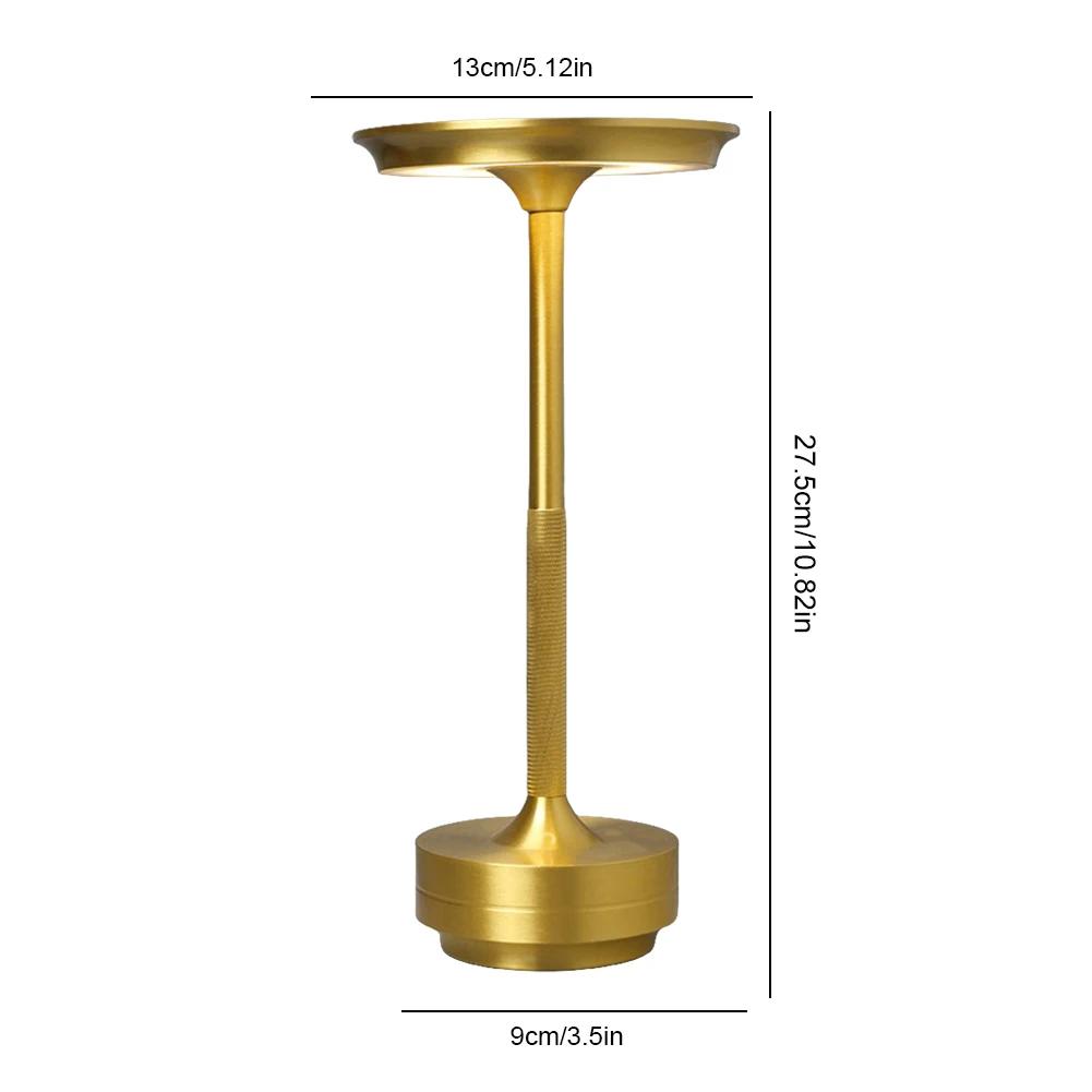 Modern Touch Sensor LED Table Lamp 60-249 Lumens Rechargeable Desk Lamp 3Colors Adjustable Creative Home Bar Decor Ambient Light