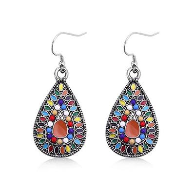 Bohemian Earrings Ethnic Woman Body Adornment Ears Pendants Hanging Decor Stylish Water Drop Earring Clothes Ornaments