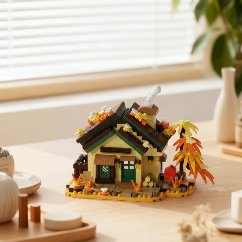479PCS Forest Cabin Mini Building Blocks Set City Street View Greenhouse Windmill Tree House DIY Model  Birthday Gift