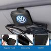 Car Black Sunshade Square Leather Sunglasses Holder For VW Scirocco Jetta Beetle Golf Passat Touran Polo Tiguan Sharan QO9