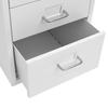 Vidaxl Armadietto Portadocumenti Mobile, Grigio, 28X41X69 Cm, Metallico