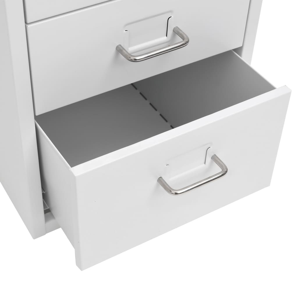 Vidaxl Armadietto Portadocumenti Mobile, Grigio, 28X41X69 Cm, Metallico