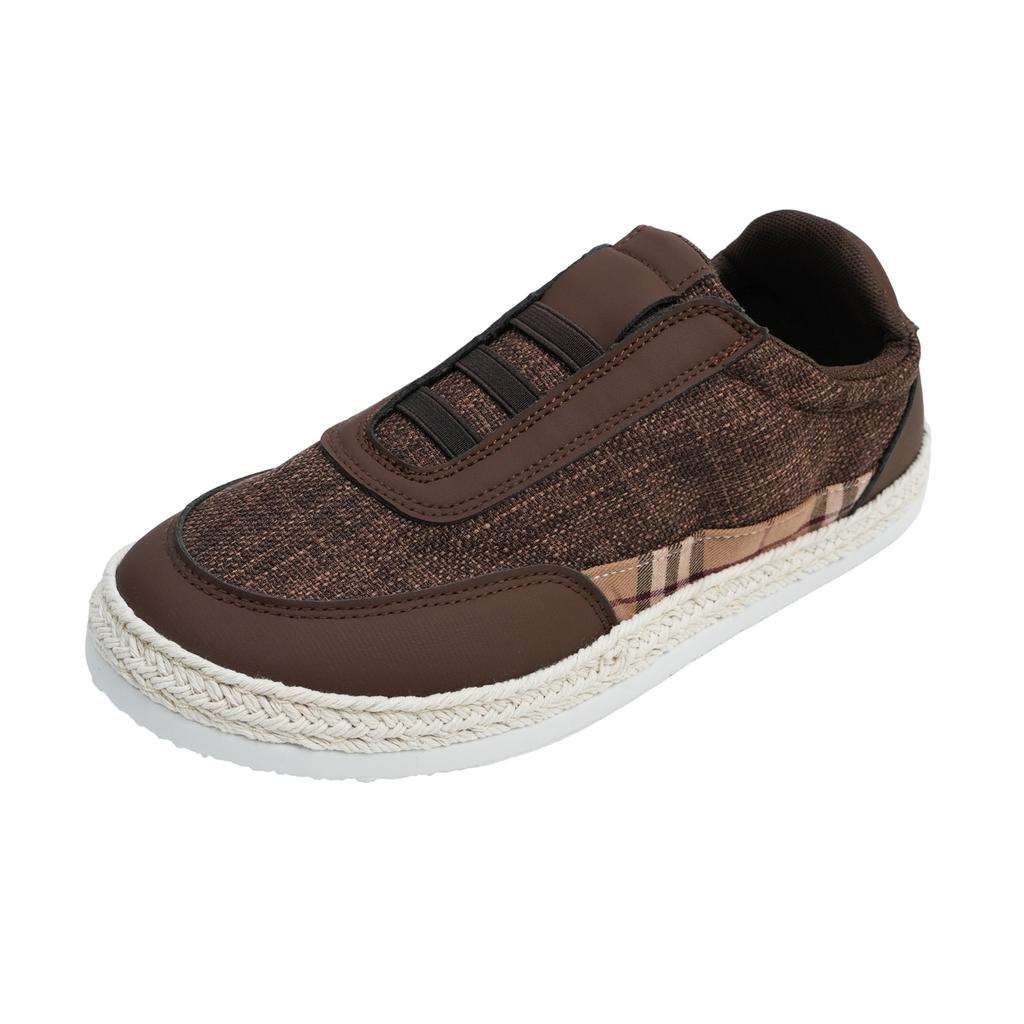Fisherman'S Woven Slip On Casual Shoes Four Seasons Fashion Breathable Lightweight Soft-Sole Comfort Outdoor Men'S Walking Shoes