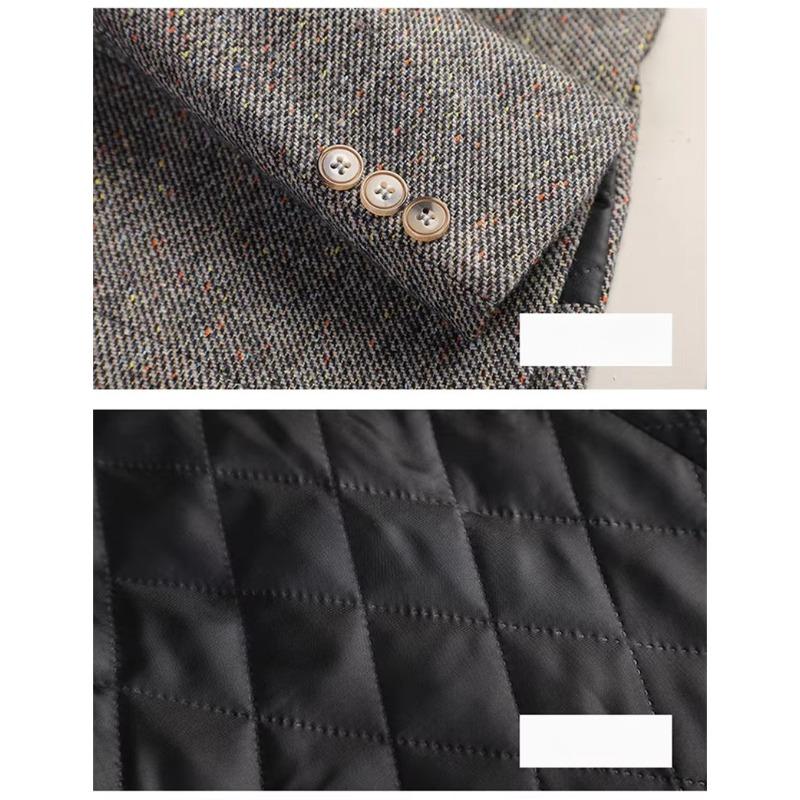 Jachetă Costum Lână cu Mânecă Lungă Femei Palton Toamnă Iarnă Blazer Lână Birou Femei Blazer Formal Îmbrăcăminte Exterioară Groasă