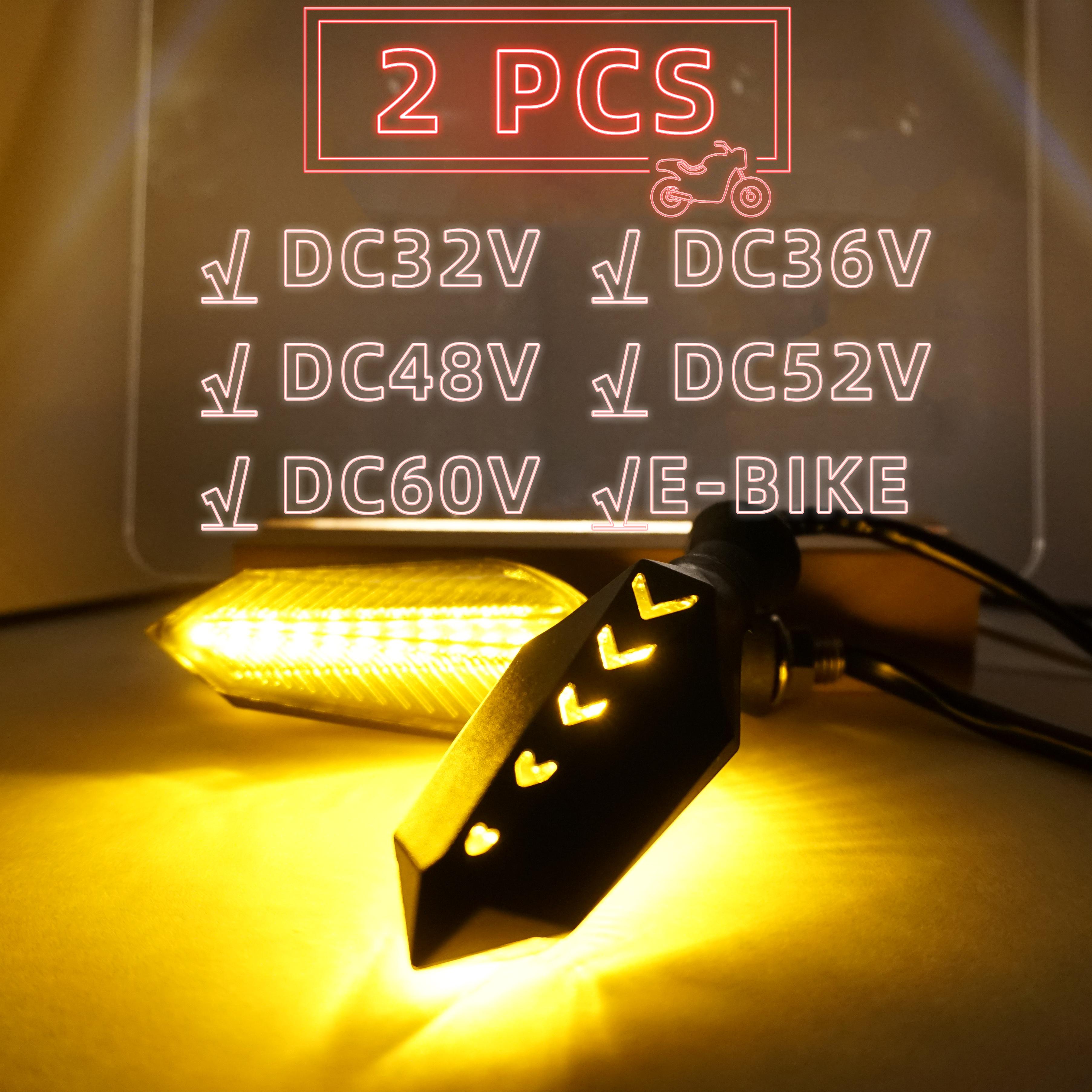 

Светодиодные указатели поворота для мотоцикла, DC 36 В 48 В 52 В 60 В, мигающие мигающие фонари, индикаторная лампа для мотоцикла, электроскутера, велосипеда, электровелосипеда DC32V-60V жёлтый