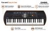 Casio Mini Keyboard Casiotone 44 Mini 100 Accurate Pitch for Convenient LCD Dual Power Supply (CASIO) SA-76 Keys, Built-in Tones, Tuning, Screen,