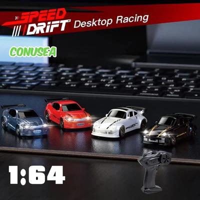 Mini Carros RC 1/64 Controle Remoto Carro de Drift Alta Velocidade Rádio Controle de Mesa 2.4G Mini Veículo de Corrida Brinquedos Modelos para Meninos Crianças
