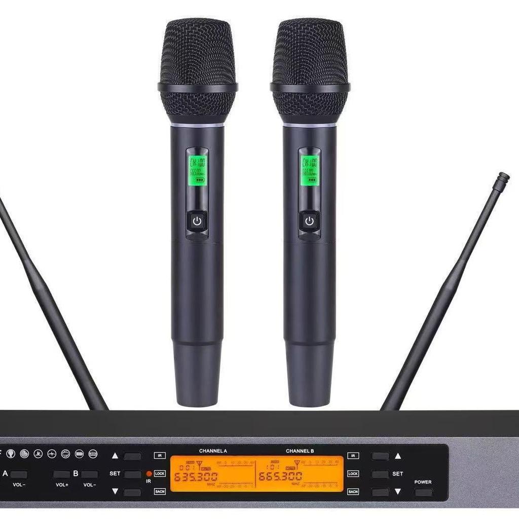 Wireless Dual Lapel Microphone for Home, Meetings, Rooms, and KTV Audio