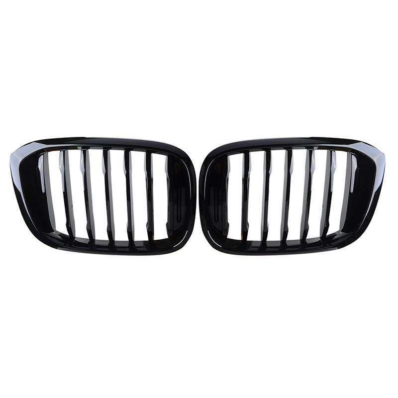 Rhyming Car Front Bumper Grille Radiator Grill Black Tuning M Performance Fit For BMW X3 G01 X4 G02