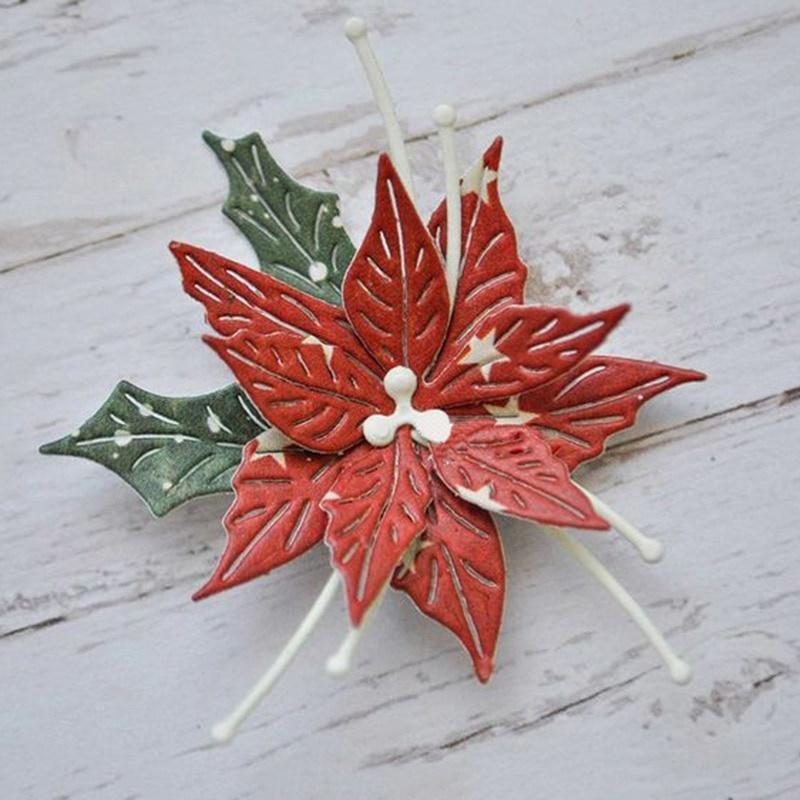 2pcs Flower Petal Metal Cutting Dies Stencils for Scrapbooking Card Making Decorative Embossing Paper Cards Dies