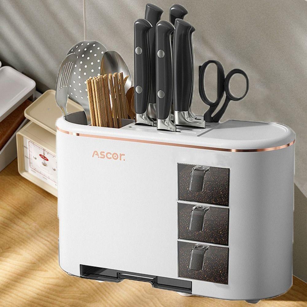Large Capacity Chopstick Storage Rack Space Saving Utensil Drying Rack  Kitchen