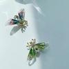 New Fairy Pink Bee Brooch High-end Transparent Wings Fashion Trend Animal Accessories Pin