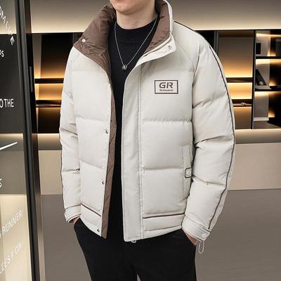 Veste matelassée pour homme 2025 Automne/Hiver - Duvet de canard blanc - Épaisse et chaude - Col montant - Vêtement d'extérieur