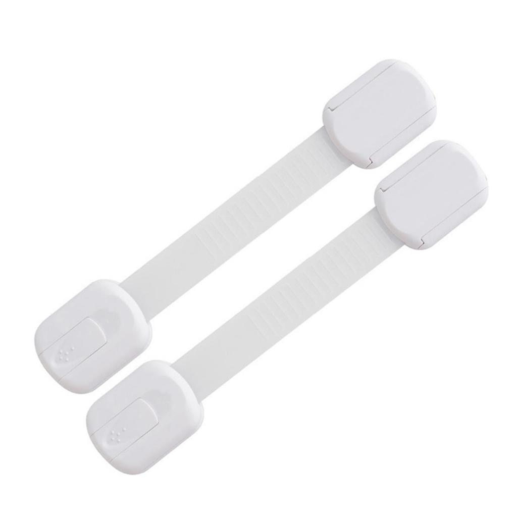 2Pcs Child Safety Strap Locks Baby Locks For Cabinets And Drawers Toilet Fridge,Adhesive Cabinet Drawer Door Latches-2 Style