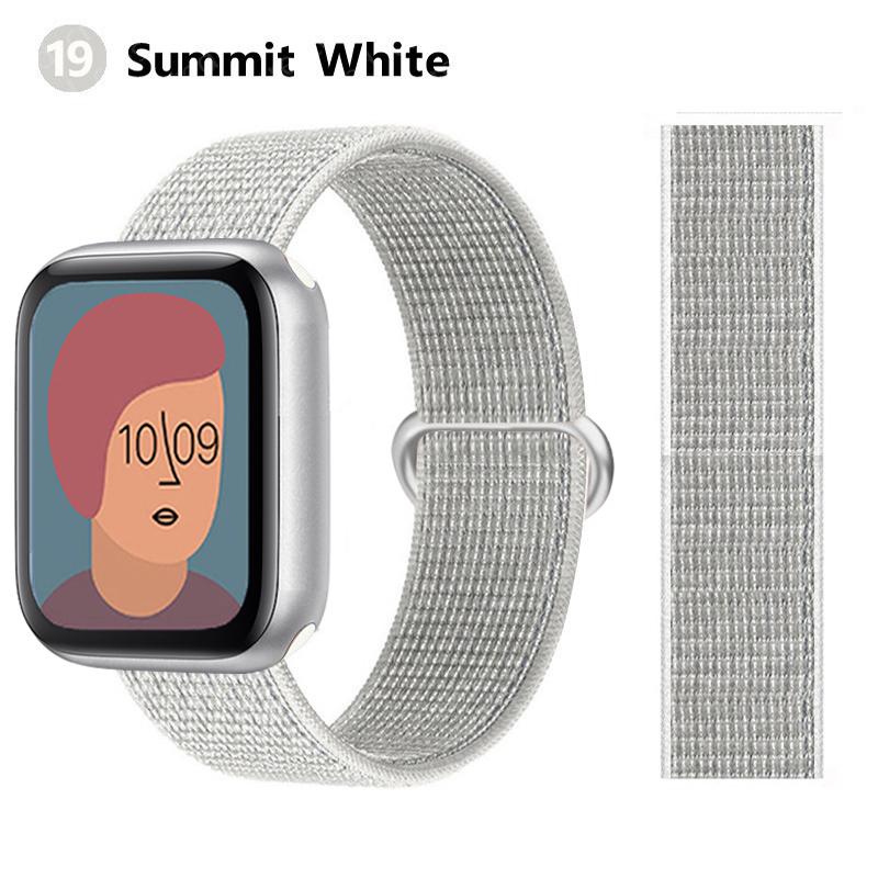 2pcs Straps For Apple Watch Band 44mm 40mm 45mm 46mm 42mm 49mm 41mm Nylon Loop Bracelet iwatch Series 10 9 8 7 6 5 3 se ultra 2