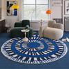 Heim-Anti-Rutsch-Retro-Teppich Leichte Luxus-Teppiche für Wohnzimmer Waschbare Lounge Weiche Bodenmatte Dopamin Schlafzimmer-Dekoration Runder Teppich