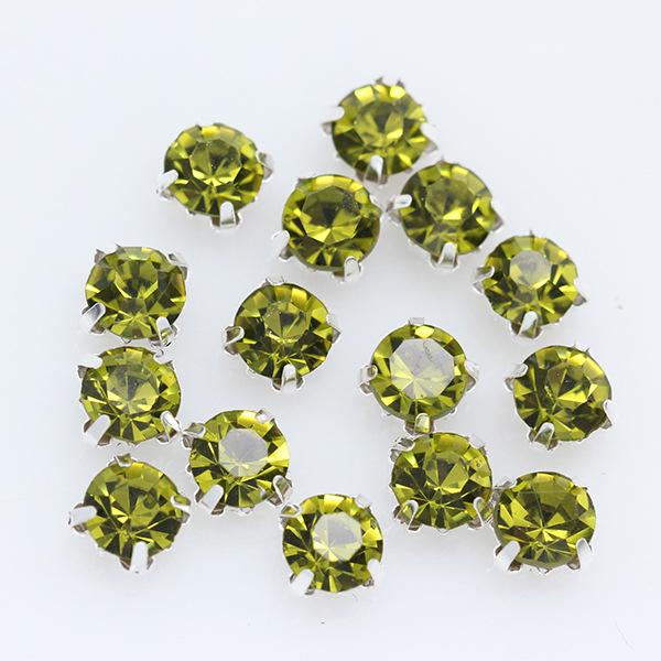 3-10mm Silver Base Hand-Sewn Glass Rhinestones for Clothing, Handbags, Belts, and Accessories