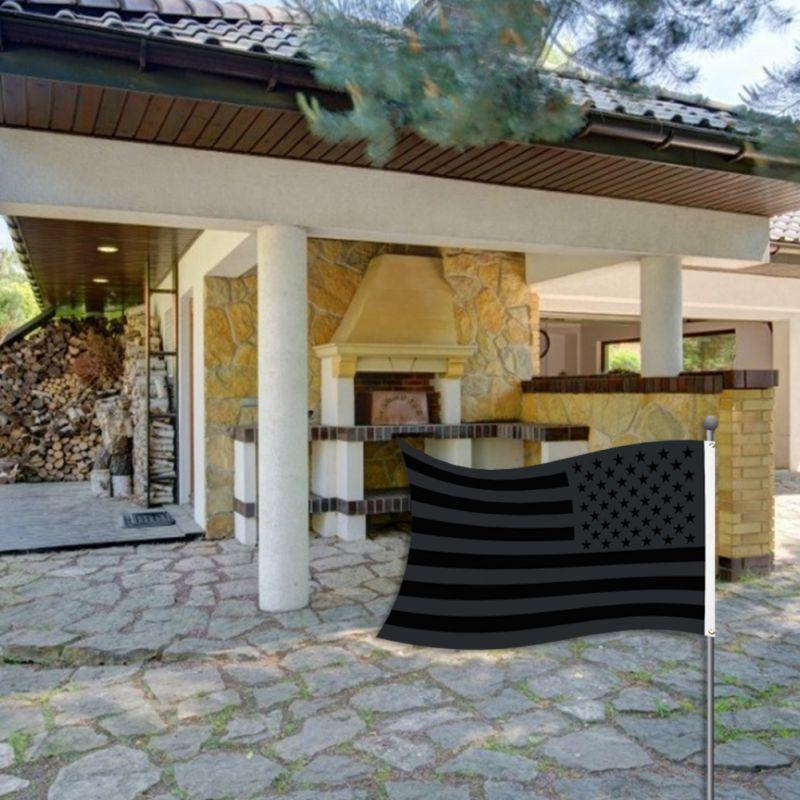 90x150cm Schwarze Amerikanische Flagge Beidseitig bedruckt Amerikanische Flagge
