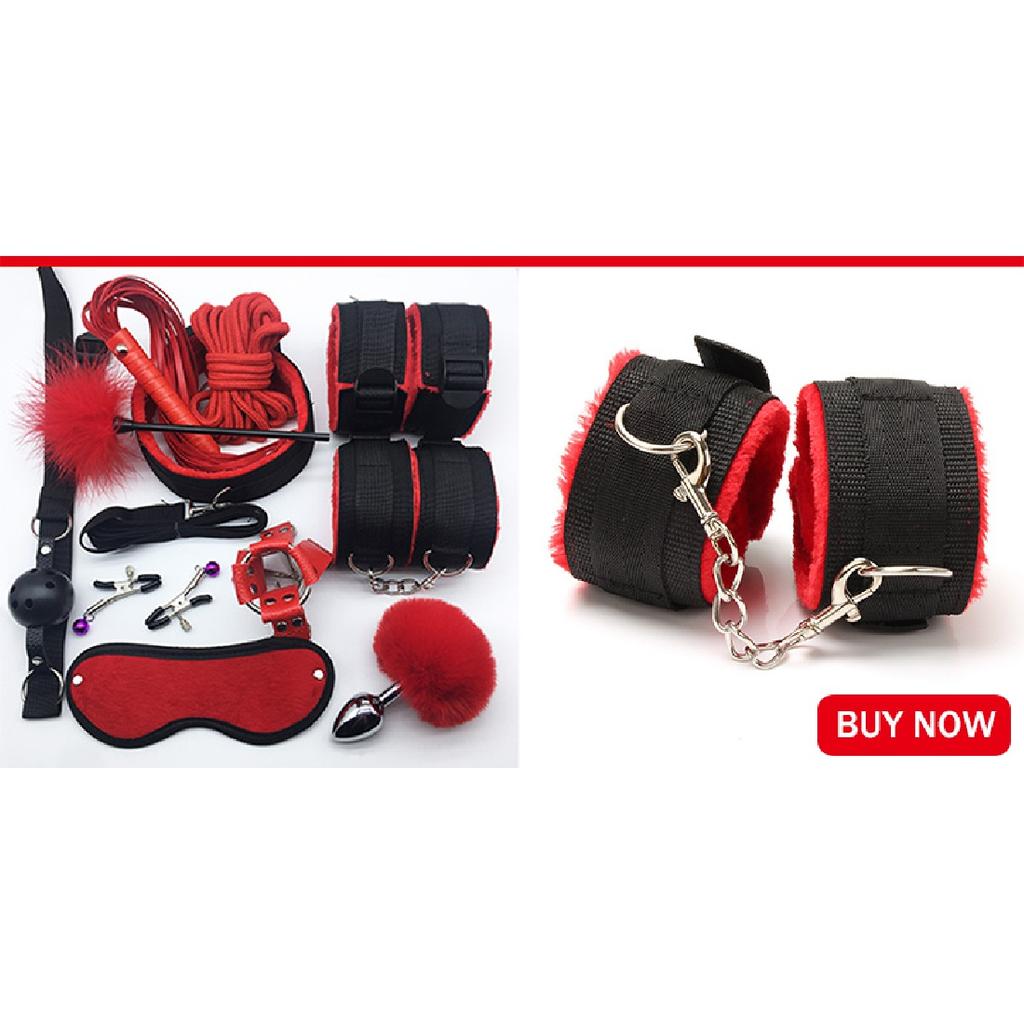 SMLOVE Erotic Sex Toys For Couples Woman Sexy BDSM Bondage Handcuffs Neck Collar Whip For Adult Toys Slave Sex