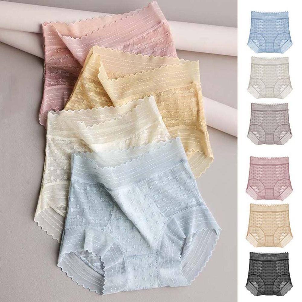 Hollow Out Lace Flower Briefs Ultra-thin Panties for Women Elastic Lace Mesh Panties  Lady