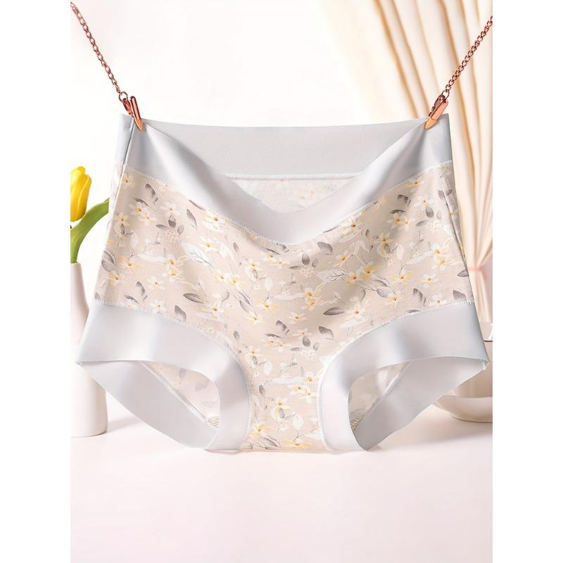 1pc Satin Women'S Underwear, Comfortable and Breathable Without Restriction Women'S Intimate Underwear and Underwear, Seamless Underwear for Women