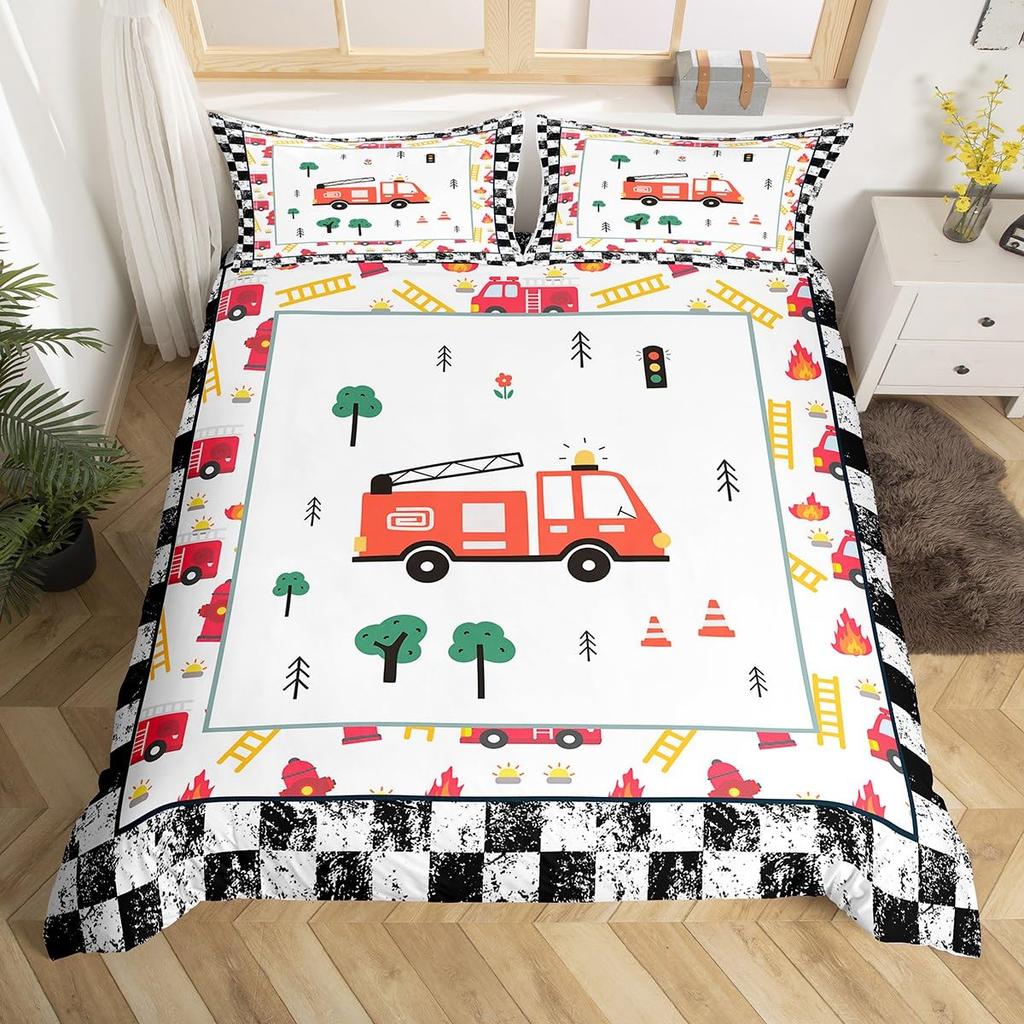 Cartoon Cars Duvet Cover Queen King Size Colorful Car Comforter Covers For Teens Adults 1 Quilt Cover 2 Pillowcases No Comforter