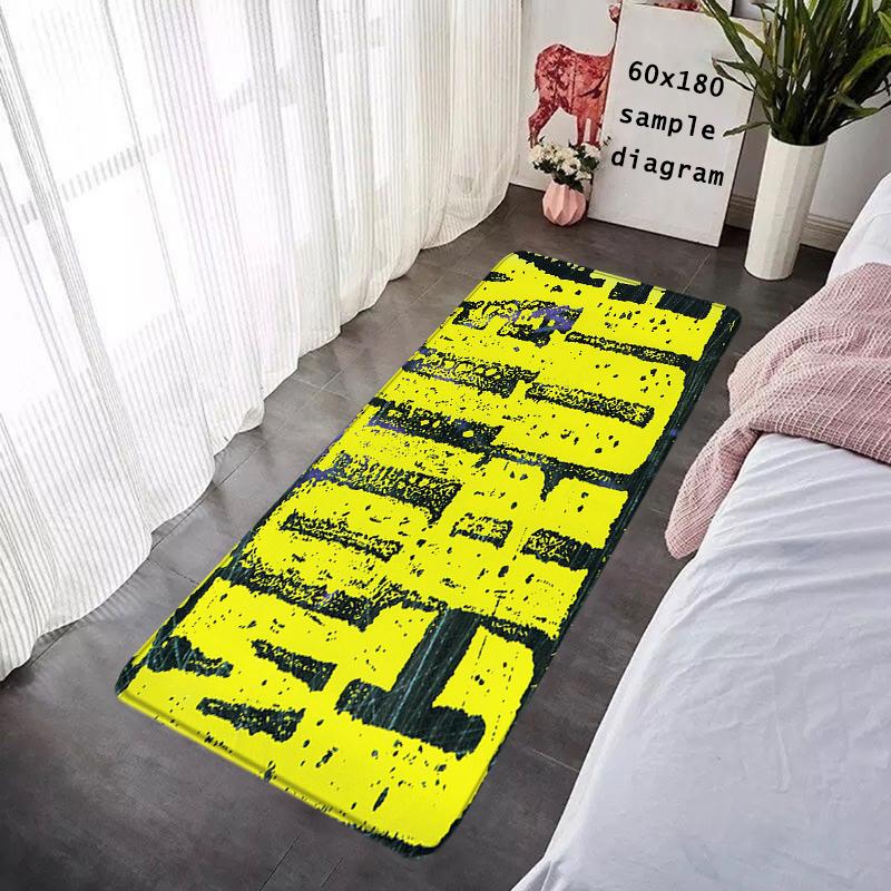 Doormat Flannel Floor Mat M-Motley Crue Indoor Foot Rug Cozy Bedside Mats Kitchen Corridor Water Absorbent Carpet Balcony Decor