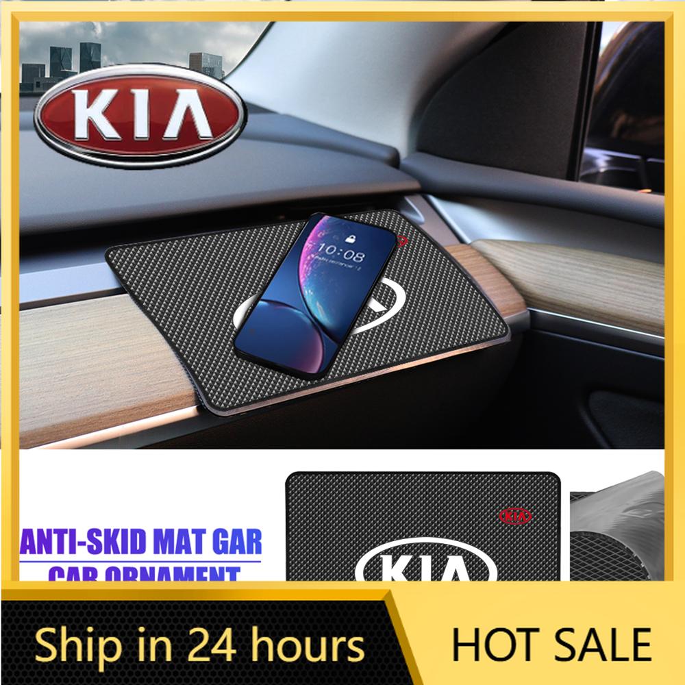 2026 Hot Car Sticker Car Dashboard PVC Decoration Phone Non-Slip Silicone Mat Accessories For KIA KN Ceed Sportage Cerato Soul S