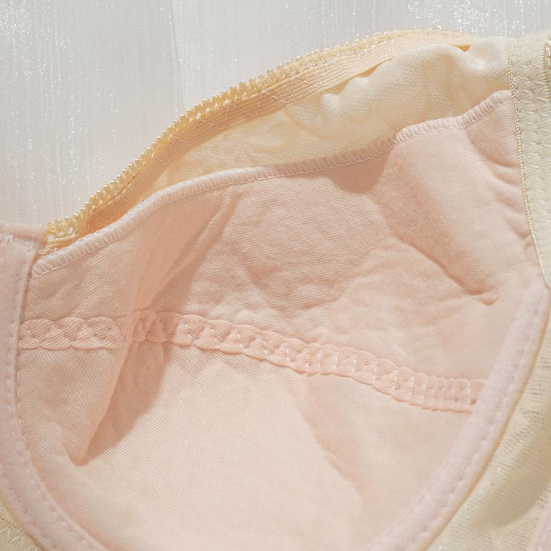 Sutien cu bordură din dantelă de lux de mărime mare, ajustare laterală a sânilor, lenjerie de corp Sutiene subțire de vară, sutien adunat respirabil