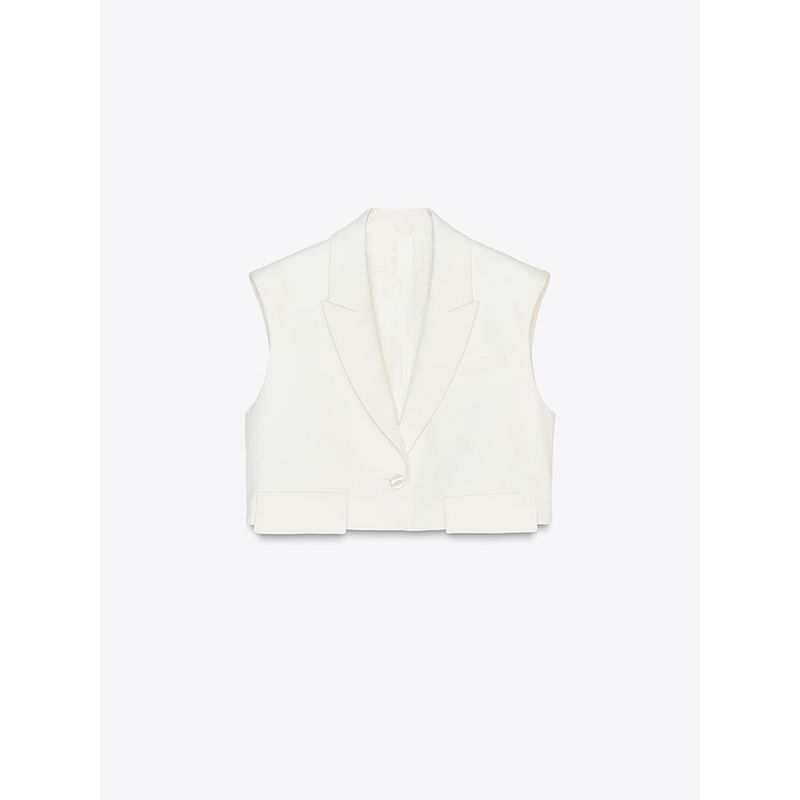 Za2025 Spring New Women clothes Sleeveless Vest Vest 2406539 High Waist Wide Leg Pants 2485539