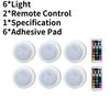 Compact Type-c Usb Mini Rechargeable Remote Control Cabinet Light With Colorful Warm Lighting Options