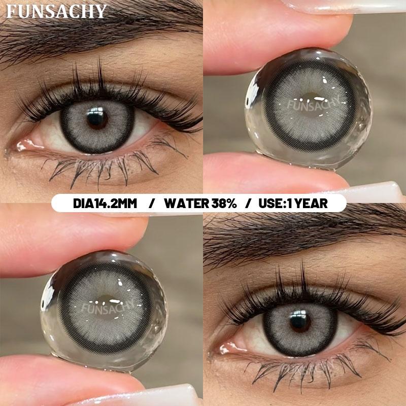 

FUNSACHY Цветные контактные линзы для глаз Голубой цвет глаз Зеленые линзы Корейская мода Коричневые большие линзы для глаз Контакты Ежегодная косметика