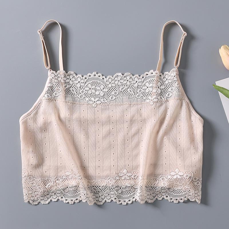 Summer Breathable Mulberry Silk Lace Camisole Versatile Tank Top