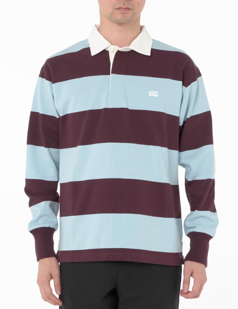 Canterbury 4-inch Stripe Rugby Jersey, Size 23, Sax, XL