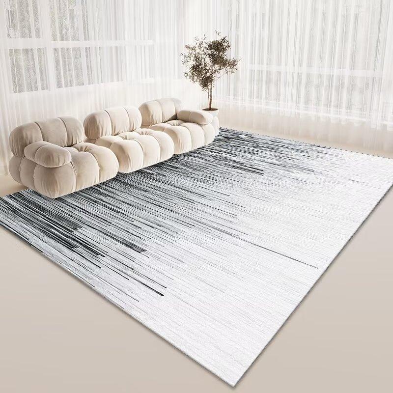 Simple Living Room Sand Carpet, Bedroom Bedside Carpet, Household Commercial Crystal Velvet Thickened Floor Mat