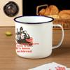 Baijie Enamel Mug, Iron Cup, Enamel Jug, Water Cup, Vintage Old-Style with Lid, Iron Tea Jug, Large Capacity 1200ml