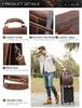 Black Angel Genuine Leather Men's 14-inch Laptop Business Briefcase