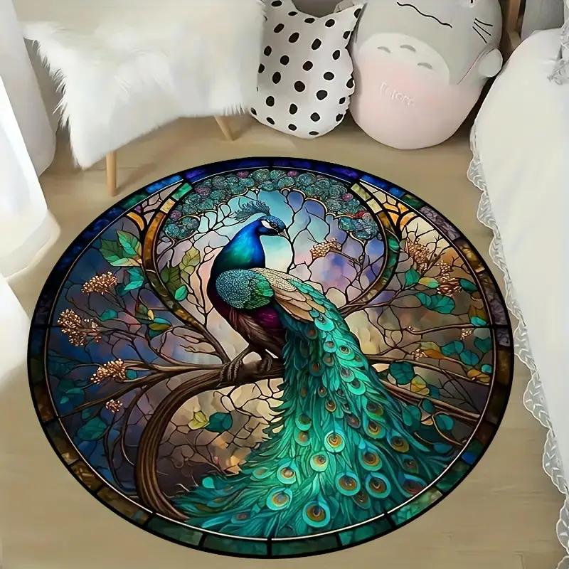 Golden Beach and Sun Round Carpet Soft Anti Slip and Wear-resistant Used As A Round Mat for Living Rooms Very Beautiful Fashion