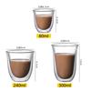 4pcs Glass Espresso Coffee Mugs Double Wall Insulated Cups Drinking Glasses for Tea,Coffee,Latte,Cafe,Milk,Clear Drinkware Mug