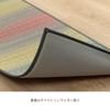 IKEHIKO Igusa Kitchen 43 x Natural Antibacterial and Made in Casual Style Mat, Rectangular, F-Zigue Gray, Approx. 120cm, Gradient, Deodorizing, Japan,