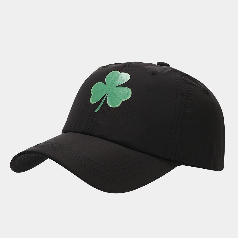 New summer clover printed pattern soft top breathable baseball cap men's and women's outdoor sunscreen sunshade quick-drying hat