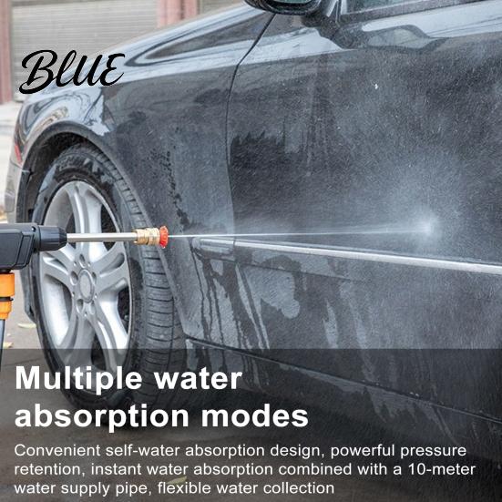 Car Wash Pressure Washer Portable Cordless 21V Electric Power Cleaner for Garden Patio Adjustable Nozzle Self-Priming Hose Lightweight Outdoor