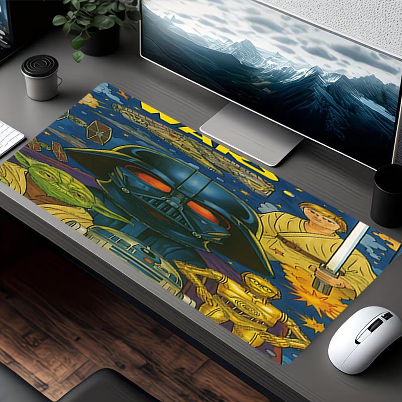 Star Wars Print Mouse Pad, for Keyboard Pad Laptop PC Mat for Office Home Use, Desk Decor, Perfect Birthday Gift for Gamers